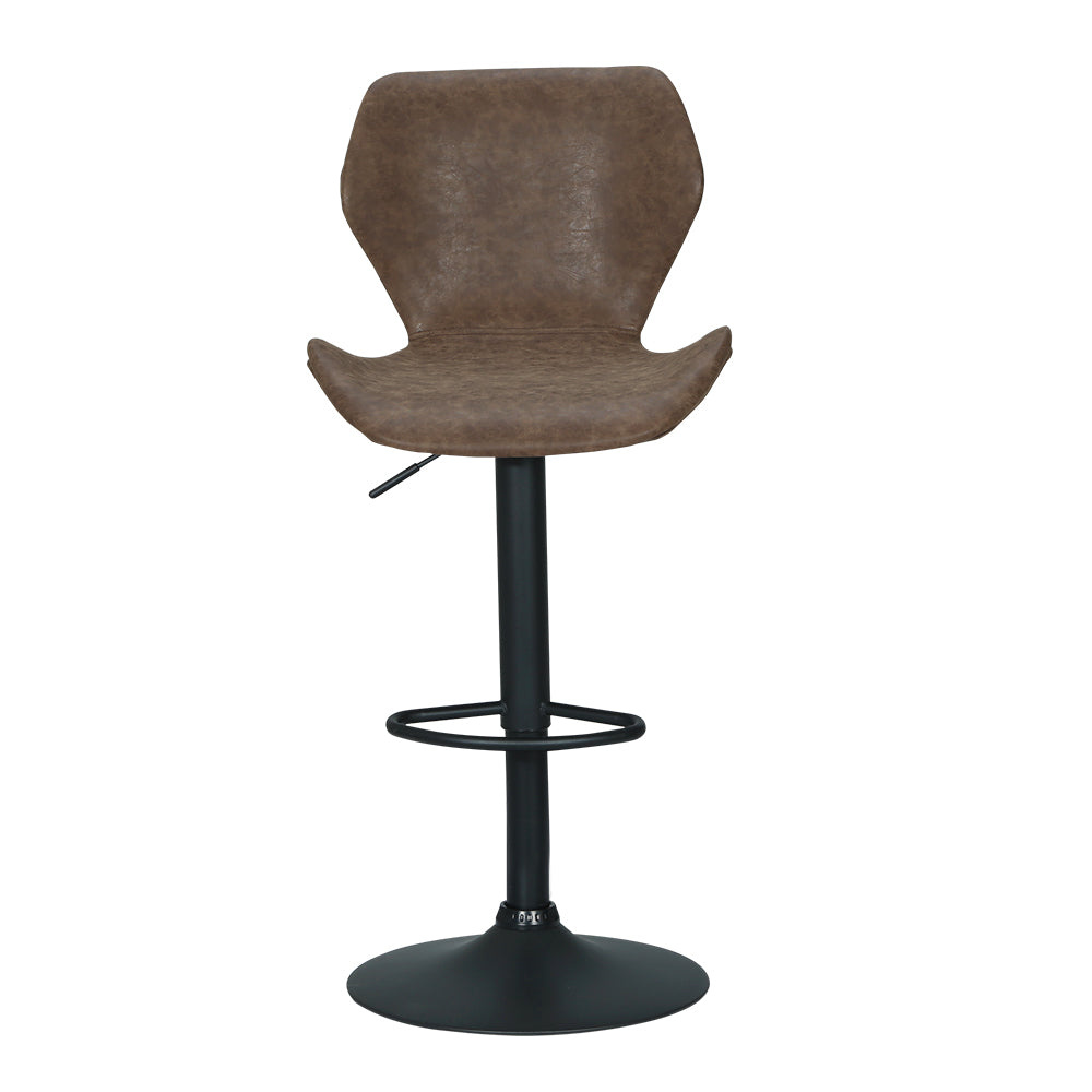2x Bar Stools Kitchen Counter Stools Swivel Gas Lift Vintage Chairs Brown By Artiss