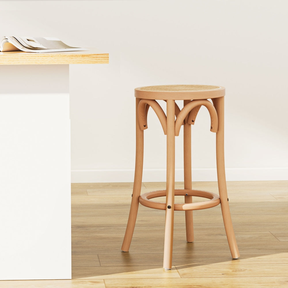 Bar Stool Rattan Seat Wooden by Artiss