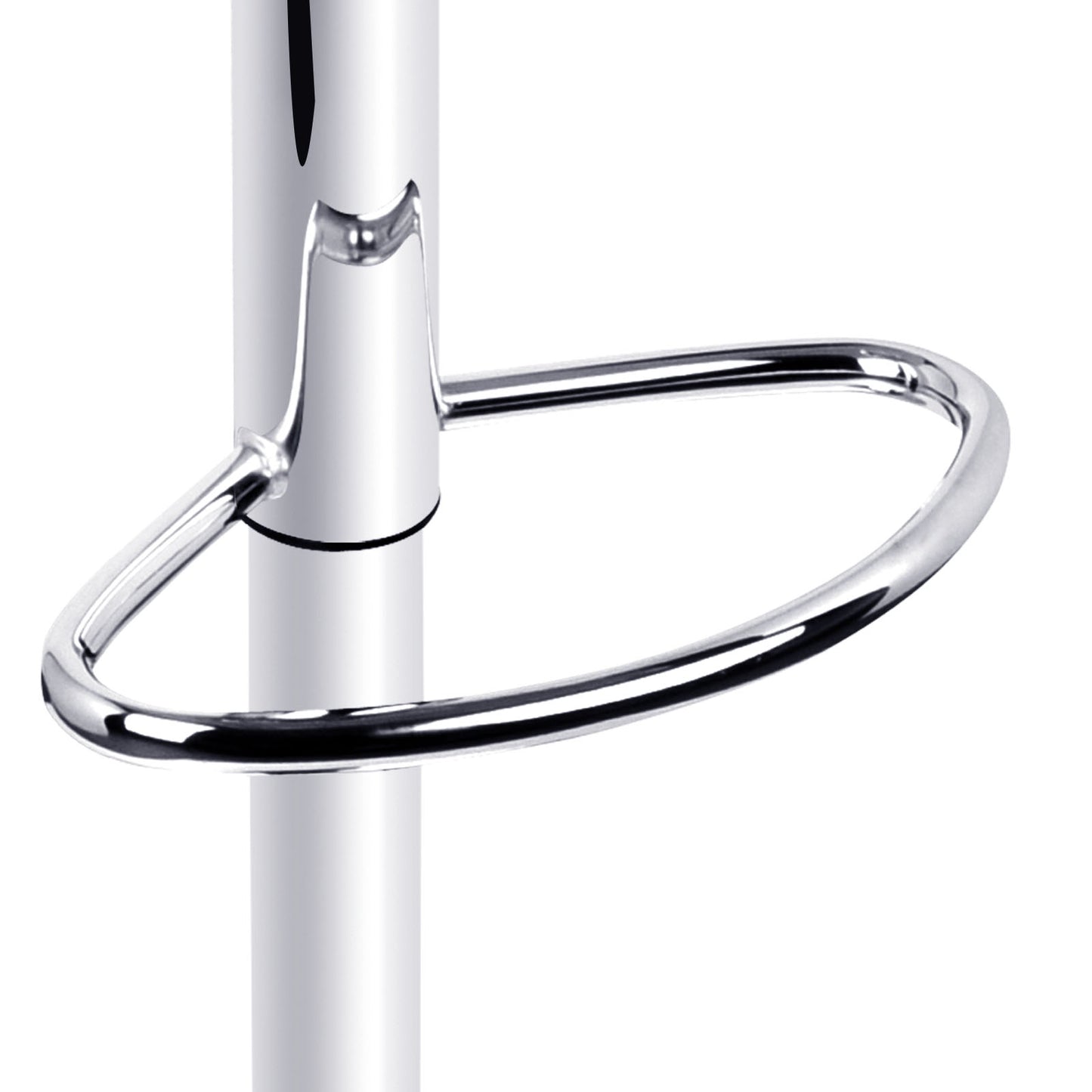 Bar Stools Gas Lift Leather w/Armrest Black by Artiss