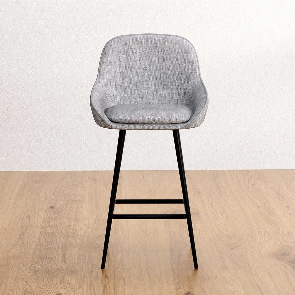 2x Bar Stools Upholstered Stool Counter Seat Kitchen Dining Chairs by Artiss