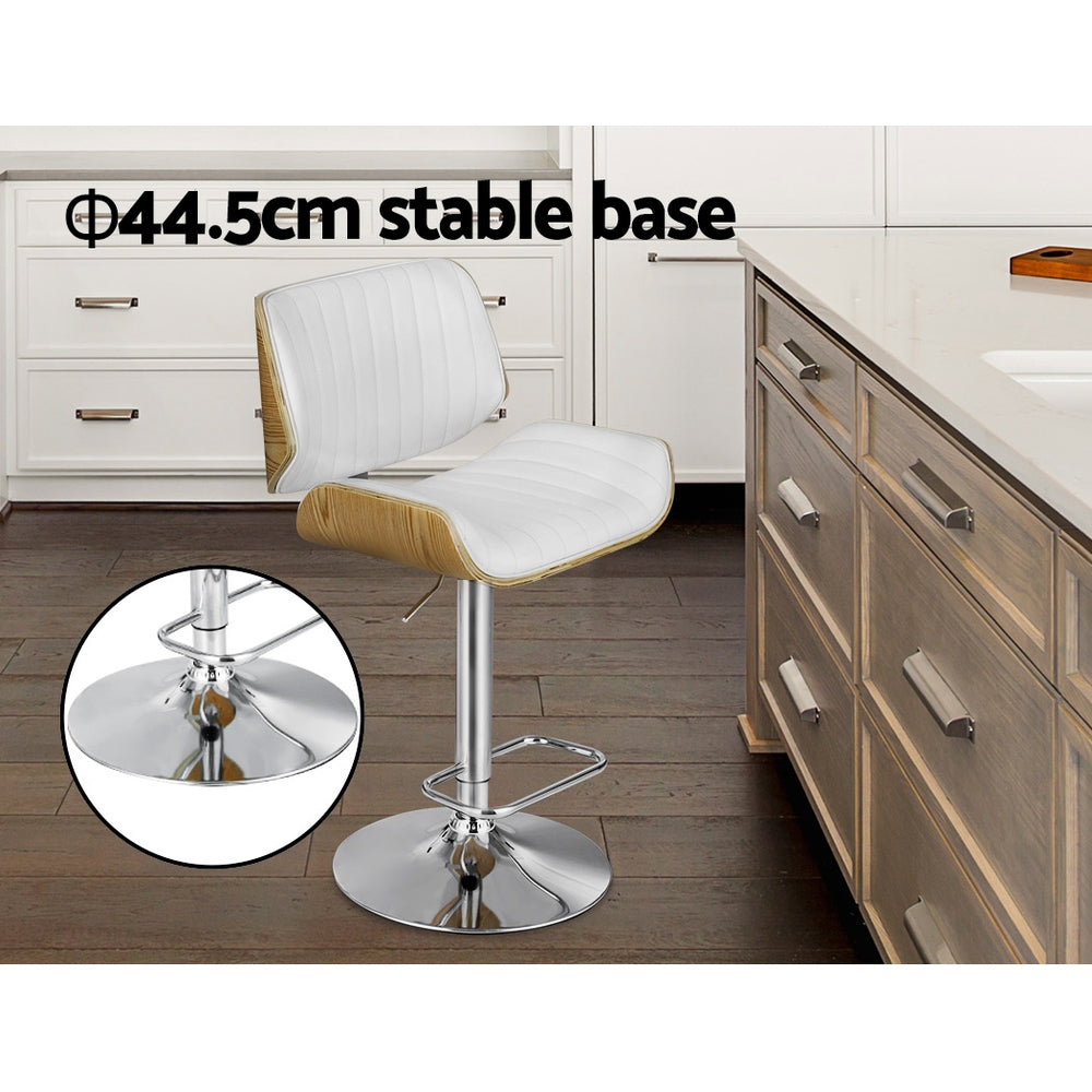 Bar Stools Swivel Leather Chairs Wooden By Artiss