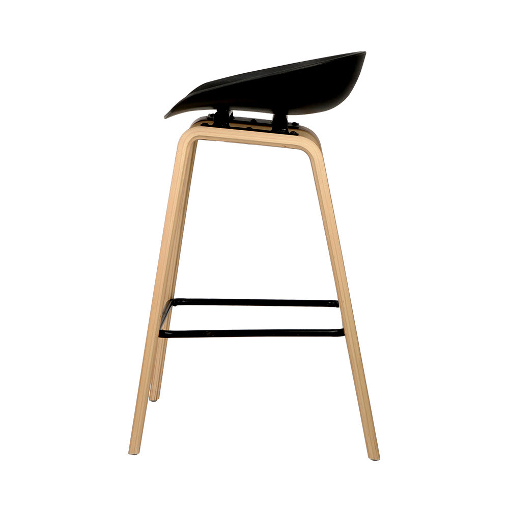 2x Bar Stools Wooden By Artiss