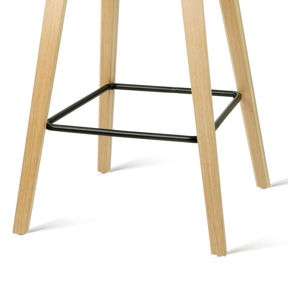 4x Bar Stools Kitchen Counter Stool Dining Chairs Wooden Black by Artiss