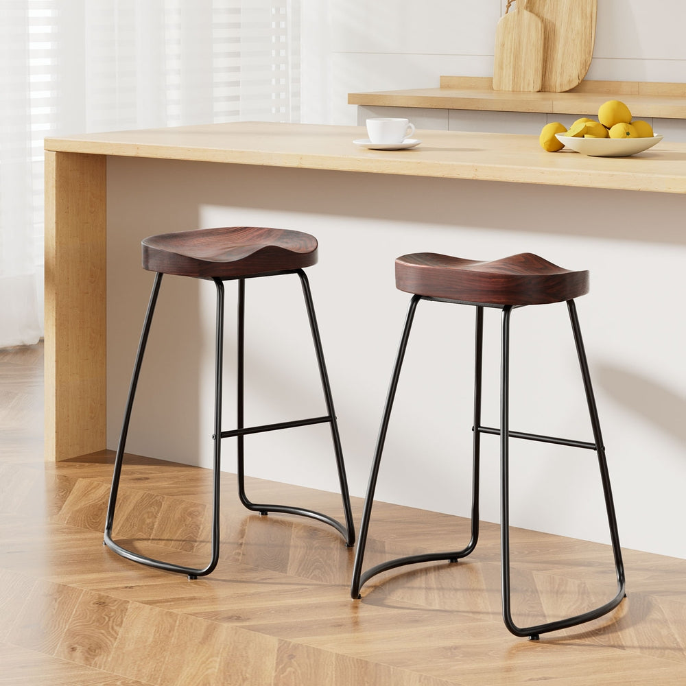 2x Bar Stools Tractor Seat 65cm By Artiss