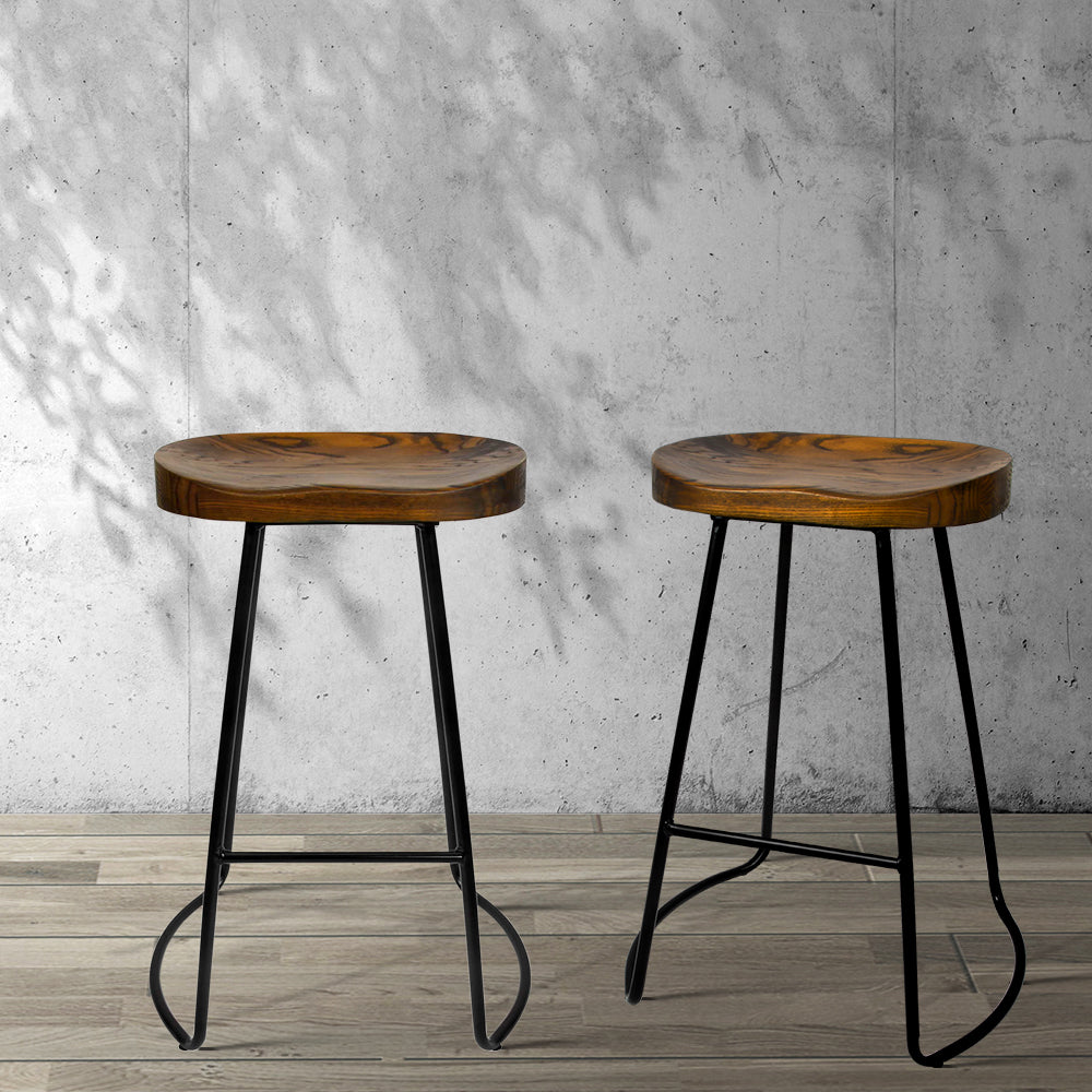2x Bar Stools Tractor Seat 65cm By Artiss