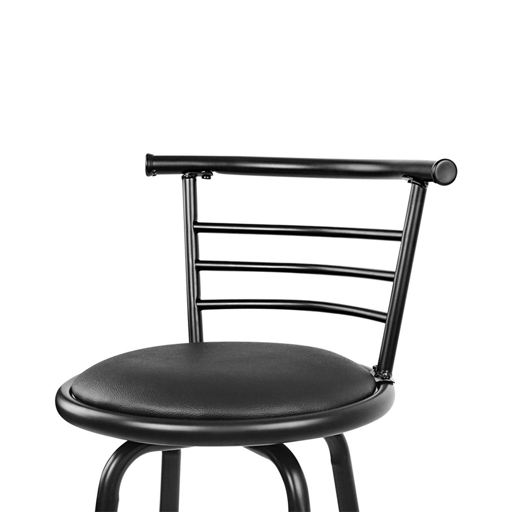 2x Bar Stools Swivel Leather Padded Metal by Artiss