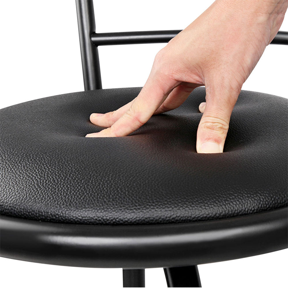 2x Bar Stools Swivel Leather Padded Metal by Artiss