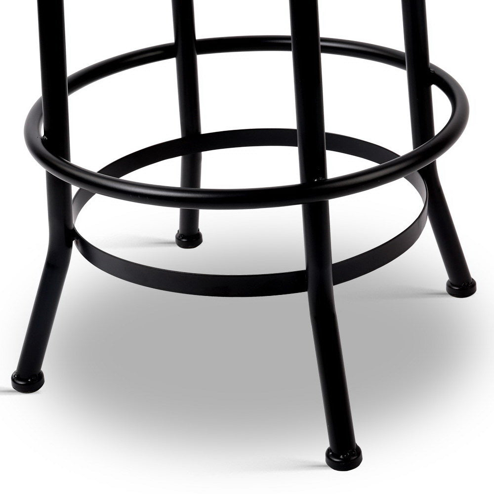 2x Bar Stools Adjustable Wood Chairs By Artiss