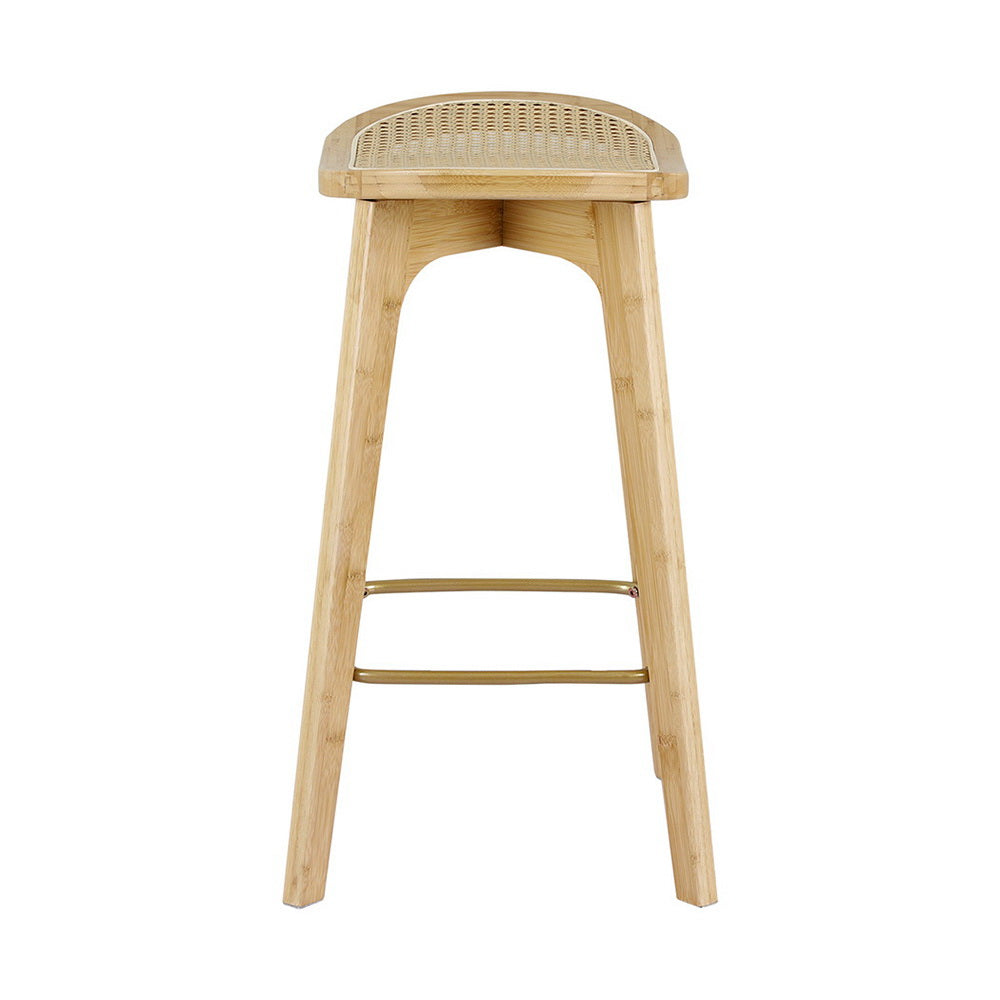 4x Bar Stools Bamboo Rattan Stool Counter Chair Kitchen Barstools by Artiss