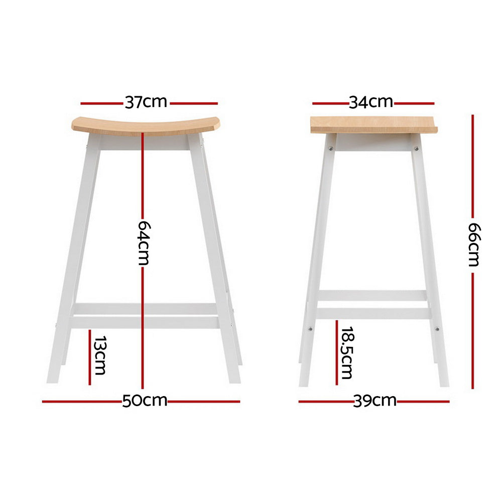 4x Bar Stools Wooden Chairs Oak by Artiss