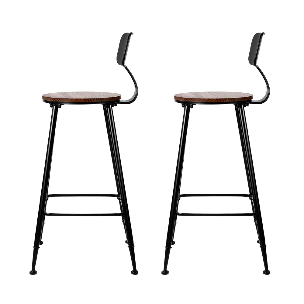 4x Bar Stools Vintage Metal Chairs by Artiss