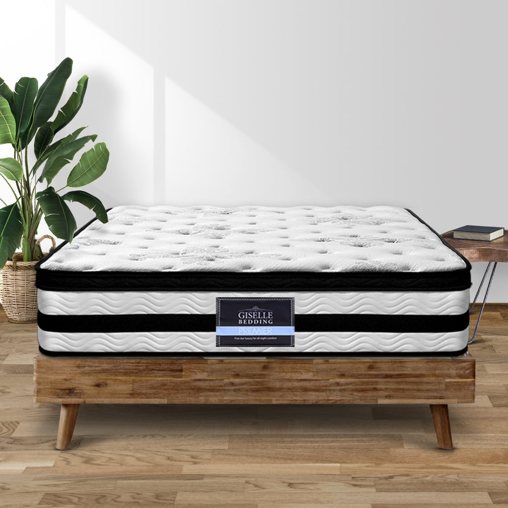 Queen Mattress Bedding by Giselle 34cm - Euro Top Pocket Spring