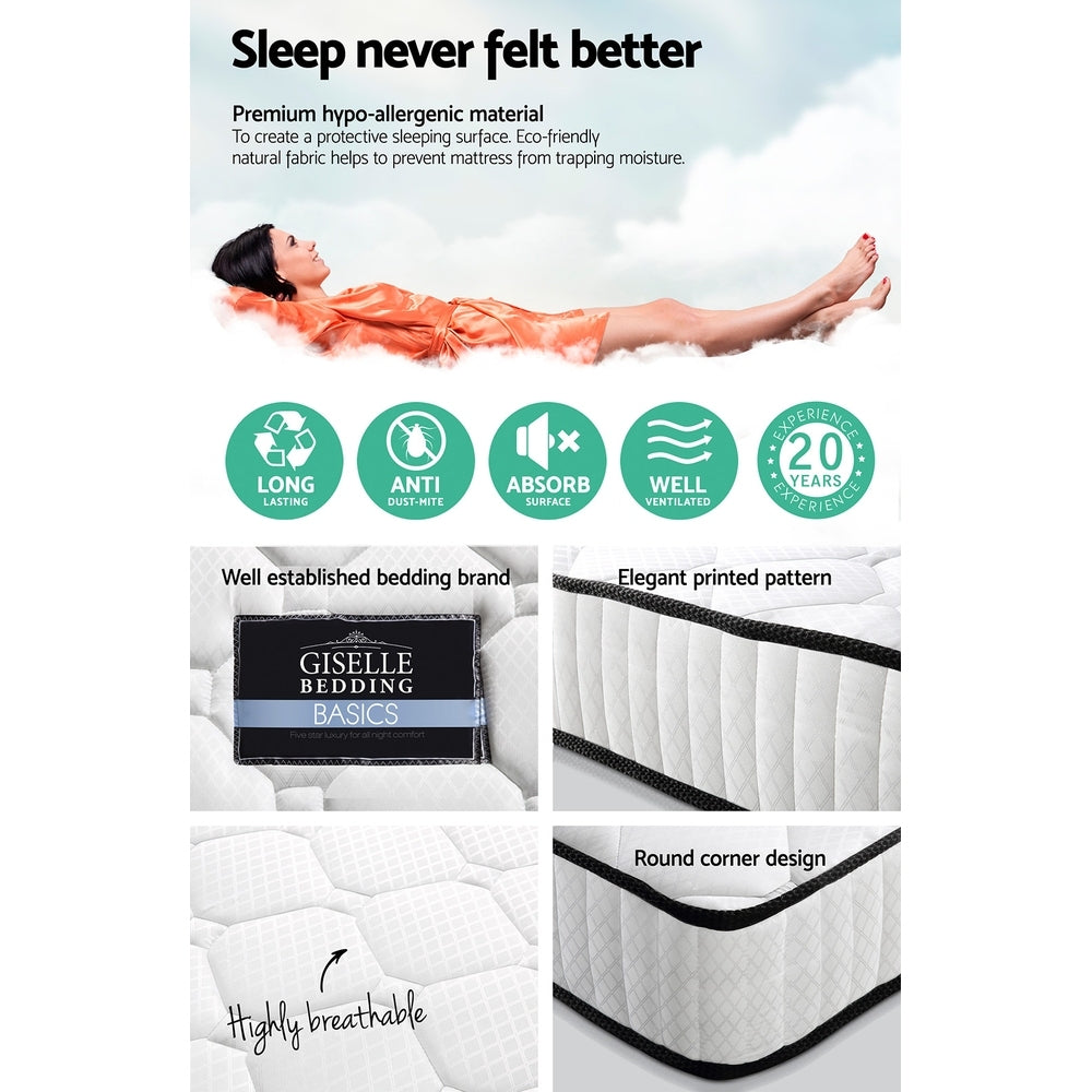Giselle Bedding 21cm Double Mattress Tight Top Double