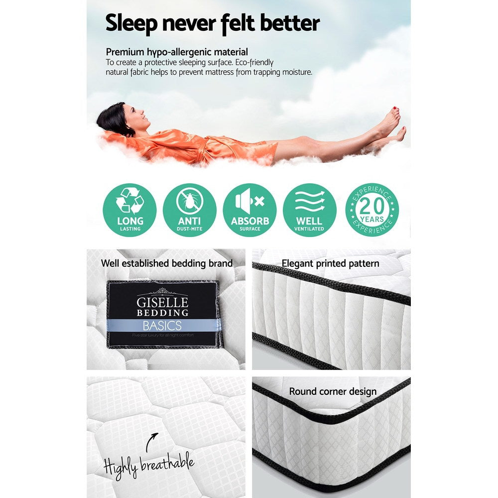 Queen 21cm Mattress Tight Top by Giselle Bedding