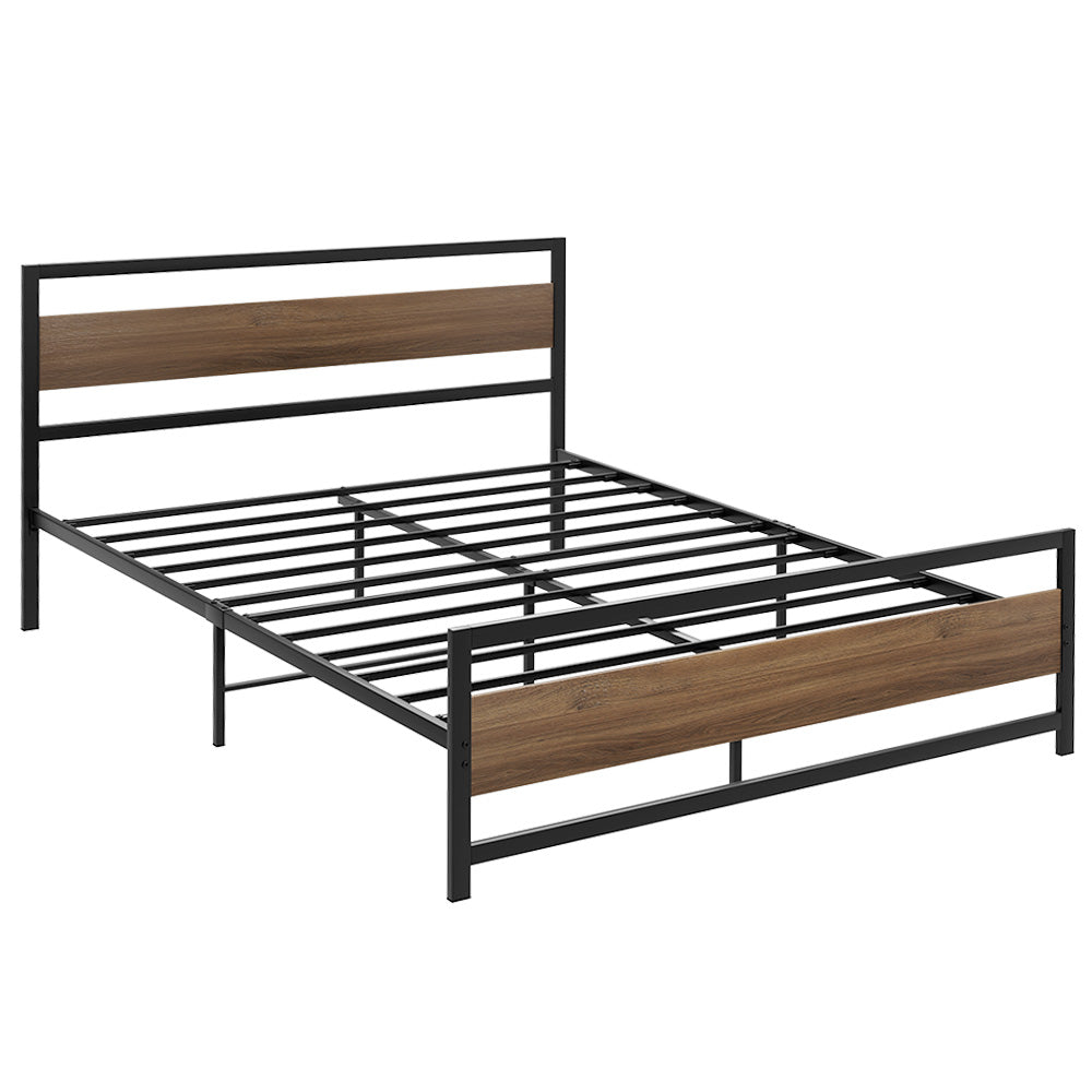 Queen Bed Frame Size Metal Base Mattress Platform Foundation Black DREW by Artiss