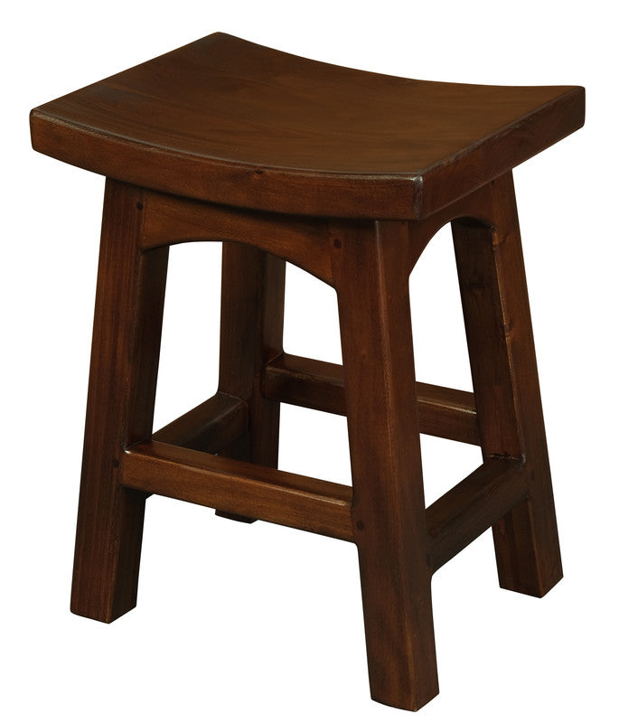 Tokyo Solid Mahogan Timber Wooden Footstool (Mahogany)