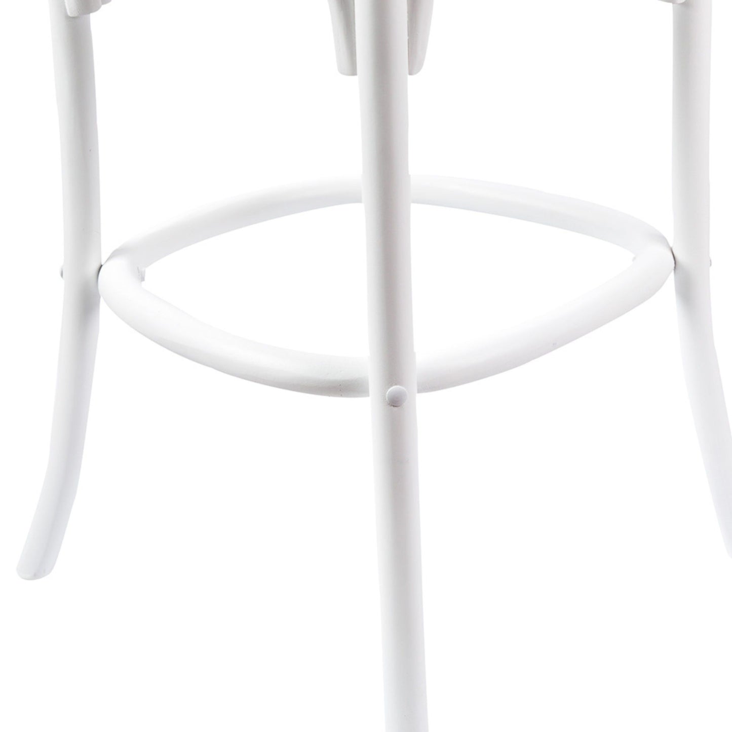 4pc Crossback Bar Stools Dining Chair Solid Birch Timber Rattan Seat White By Aster