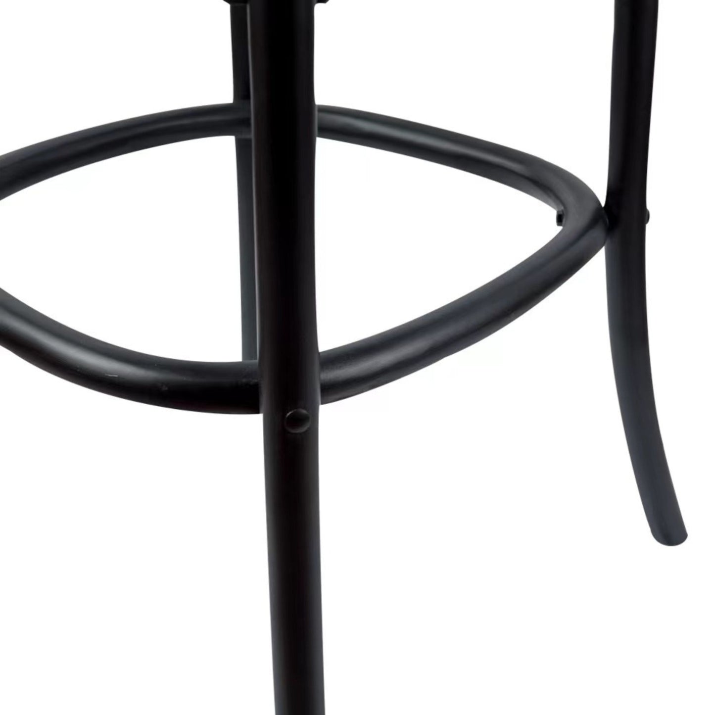 3pc Crossback Bar Stools Dining Chair Solid Birch Timber Rattan Seat Black By Aster