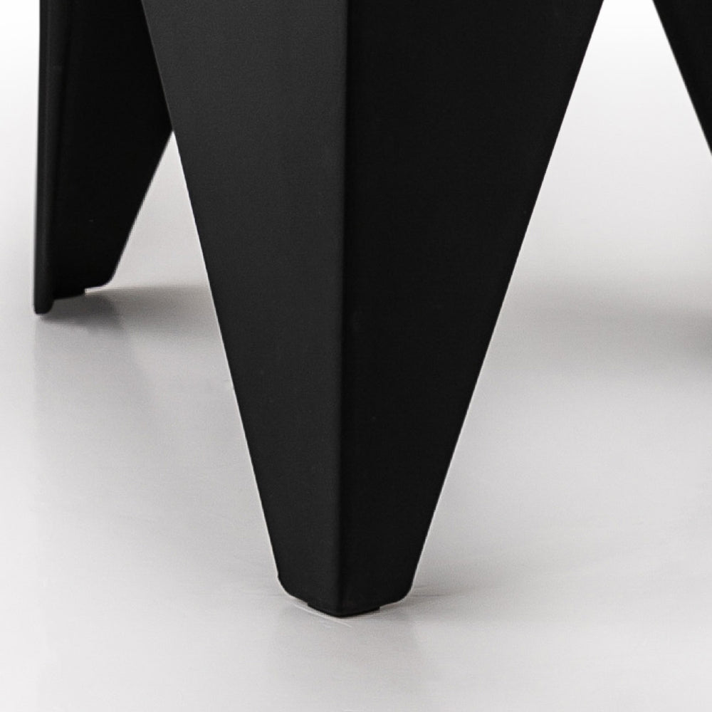 4PC Puzzle Stool Plastic Bar Stools Stackable Black by Artiss