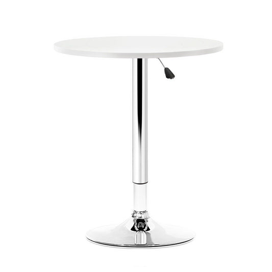 Bar Table Gas Lift Round White by Artiss