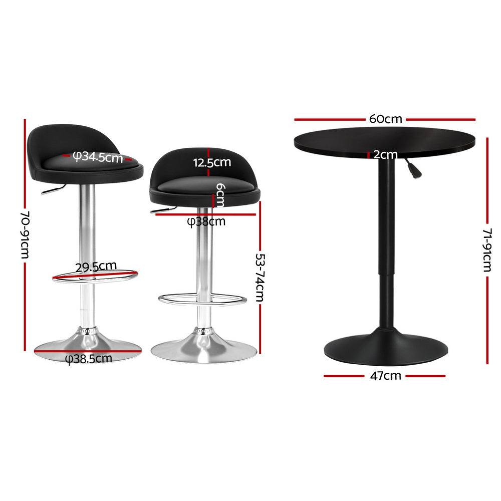 Bar Table and Stools Set Dining Desk Kitchen Chairs Cafe Pub By Artiss