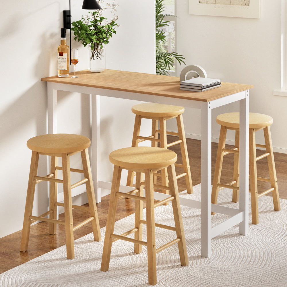 Bar Table and Stools Set Dining Desk Kitchen Chairs Cafe Pub By Artiss