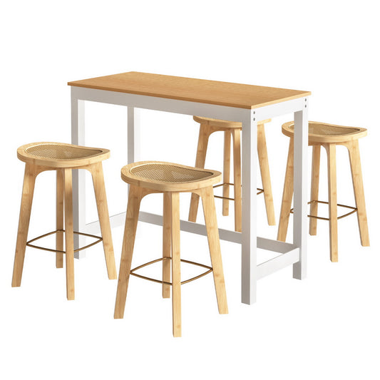 Bar Table and Stools Set Dining Desk Kitchen Chairs Cafe Pub By Artiss