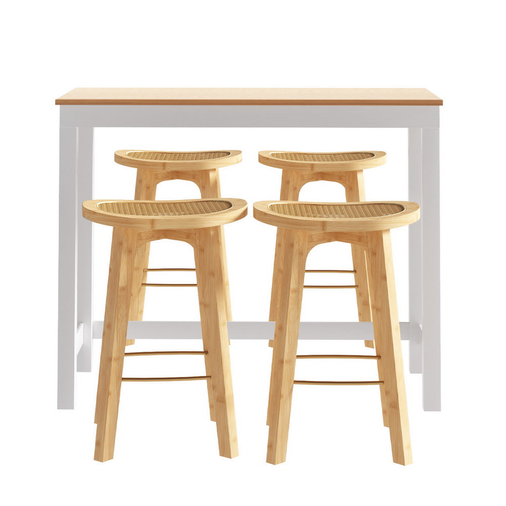 Bar Table and Stools Set Dining Desk Kitchen Chairs Cafe Pub By Artiss