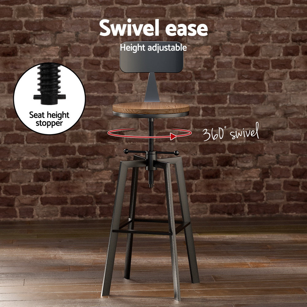 Bar Table and Stools Set Dining Desk Industrial Kitchen Chairs Cafe Pub By Artiss