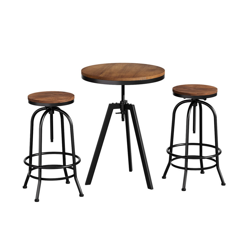 Bar Table Stools Set Dining Desk Industrial Kitchen Chairs Cafe Pub By Artiss
