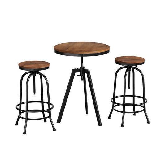 Bar Table Stools Set Dining Desk Industrial Kitchen Chairs Cafe Pub By Artiss