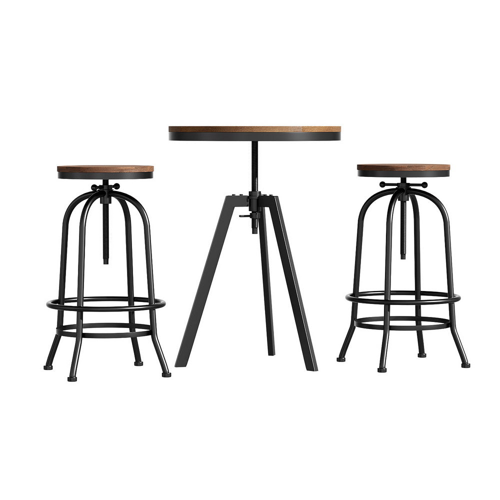 Bar Table Stools Set Dining Desk Industrial Kitchen Chairs Cafe Pub By Artiss