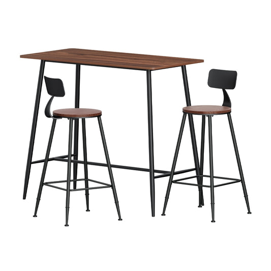 Bar Table and Stools Set Dining Desk Kitchen Chairs Cafe Pub By Artiss