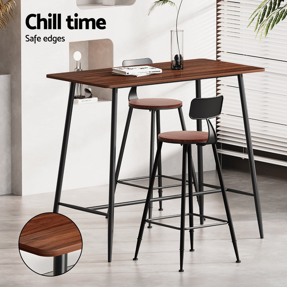Bar Table and Stools Set Dining Desk Kitchen Chairs Cafe Pub By Artiss