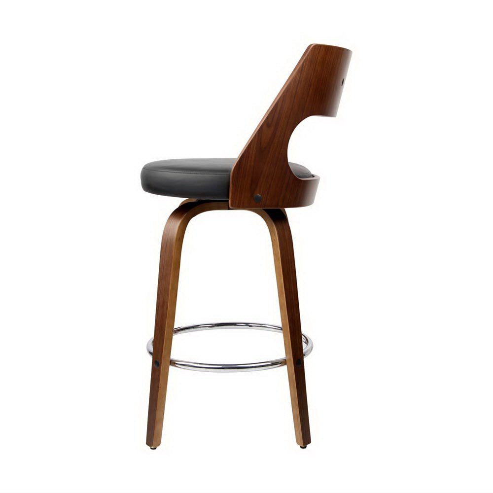4x Bar Stools Swivel Leather Chair 65cm by Artiss