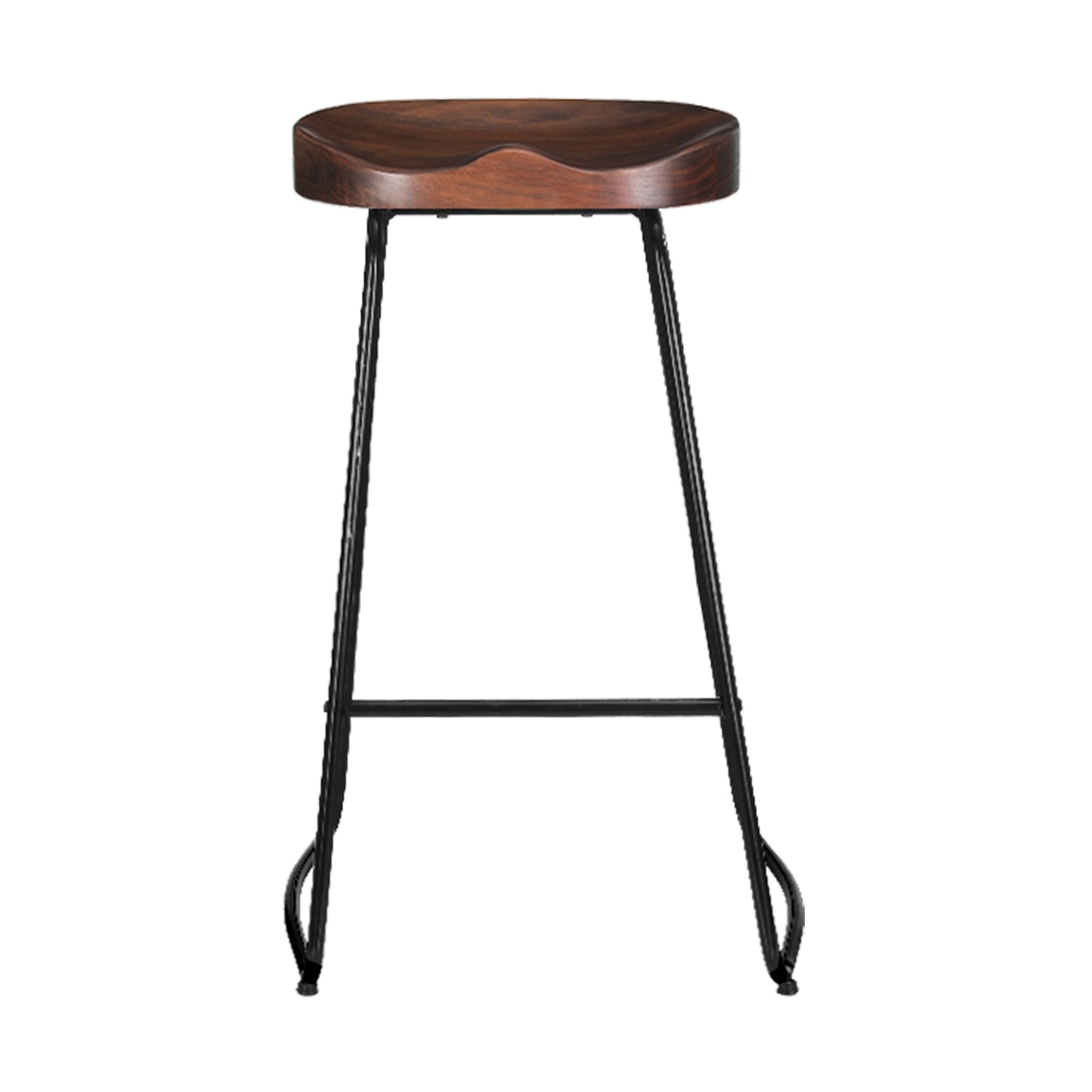4x Bar Stools Tractor Seat 75cm Black By Artiss