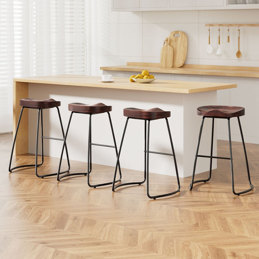 4x Bar Stools Tractor Seat 65cm By Artiss