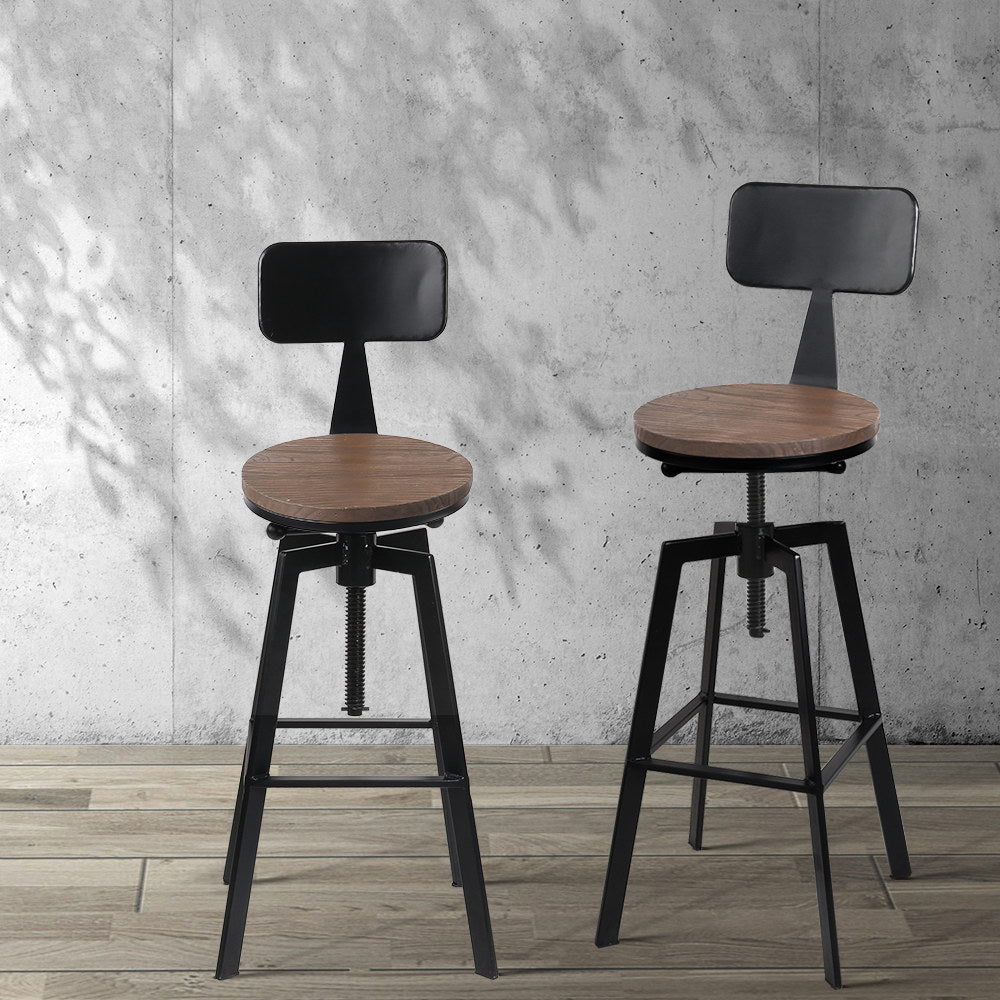 Bar Stools Kitchen Counter Chairs Vintage Metal Chairs By Artiss