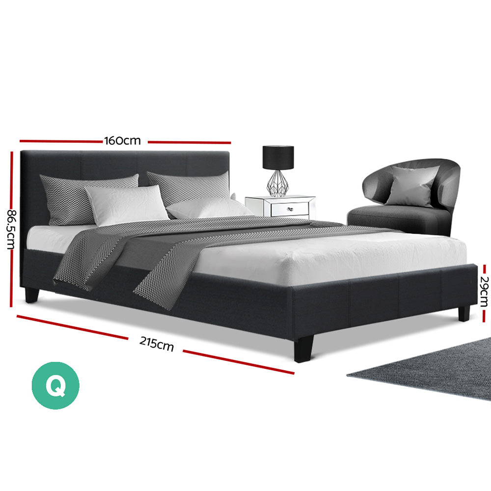 Queen Bed Frame Size Charcoal NEO by Artiss