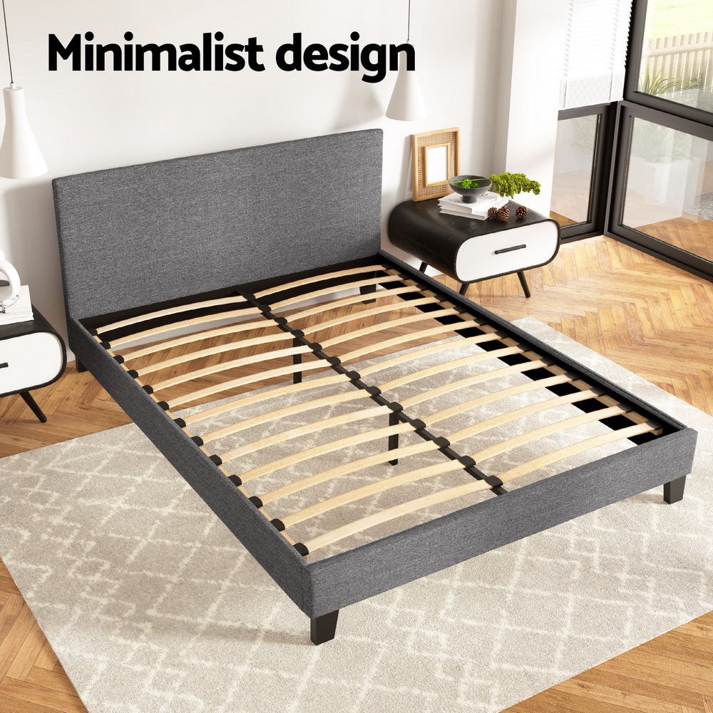 Queen Bed Frame Size Grey NEO by Artiss