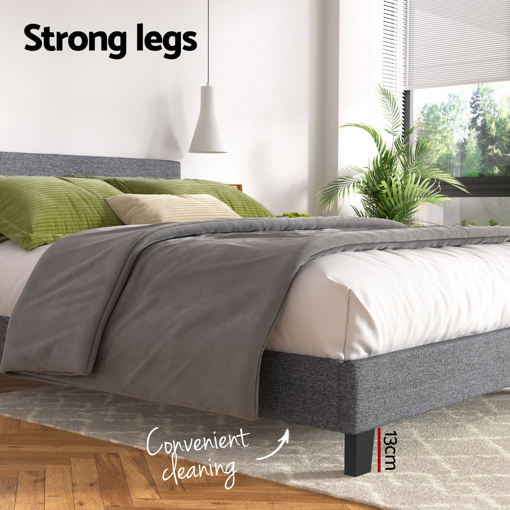 Queen Bed Frame Size Grey NEO by Artiss