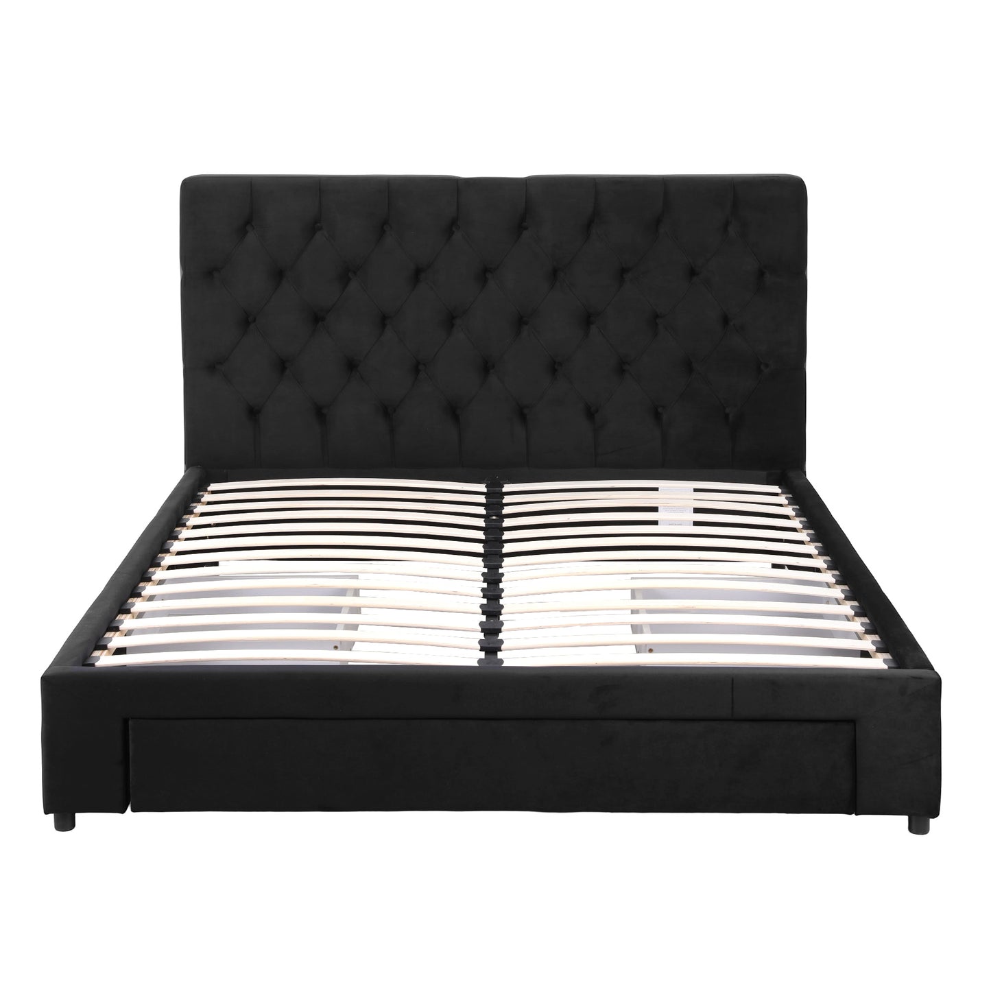 Queen Bed Frame Storage Charging Station Upholstered 3 Drawers USB Type-C by Artiss