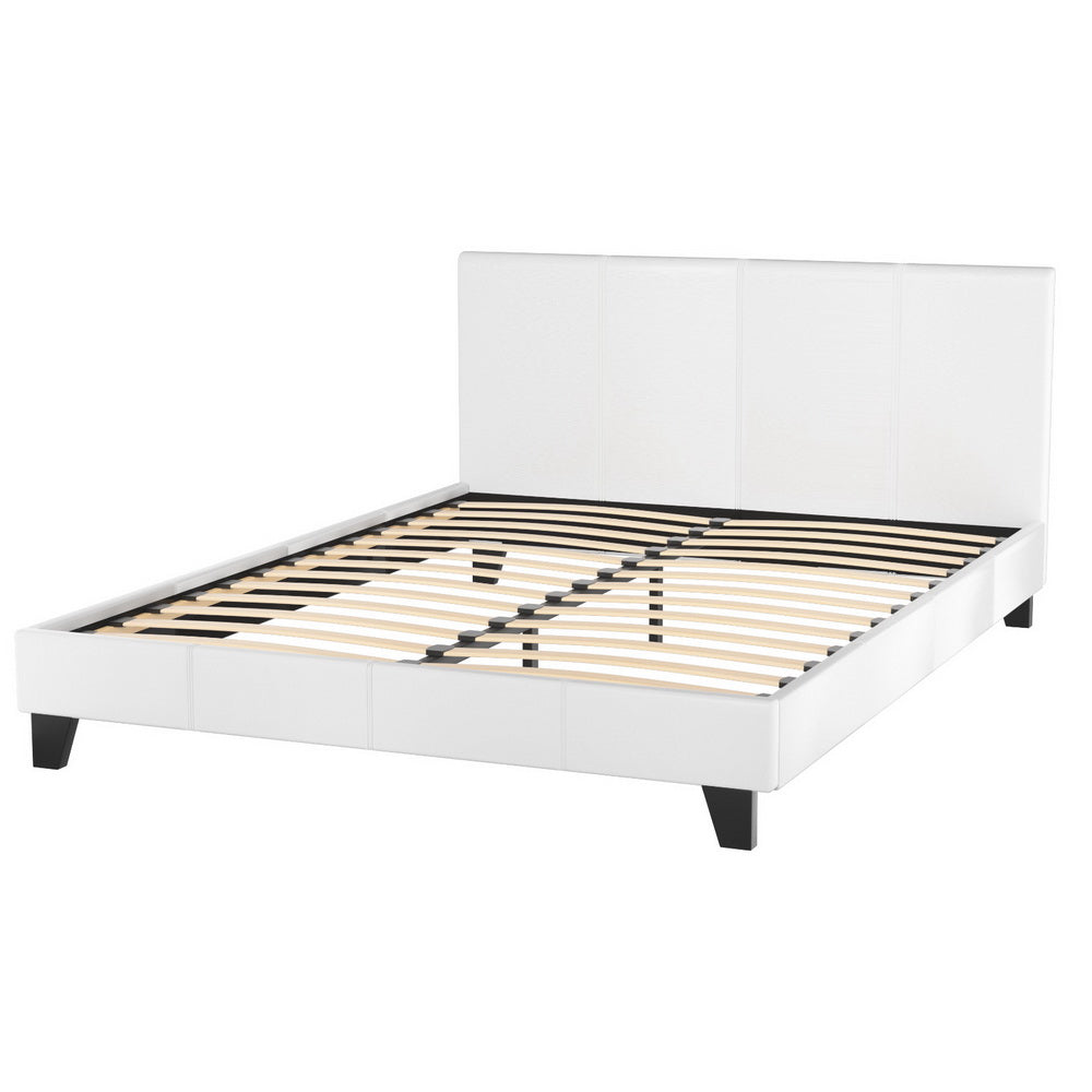 Bed Frame Queen Size White NEO by Artiss