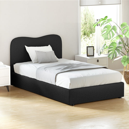 Bed Frame King Single Size Boucle DARA By Artiss