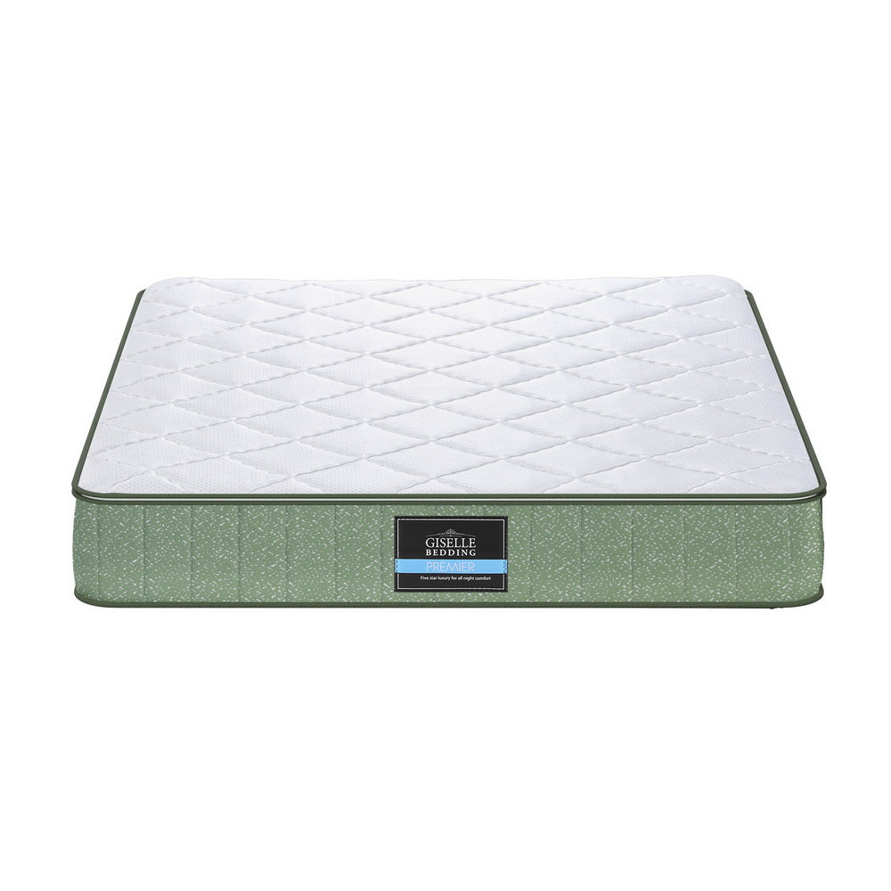 Queen25cm Memory Foam Mattress Dual Layer Zipper Cover Cool Charcoal Foam Mattresses by Giselle Bedding