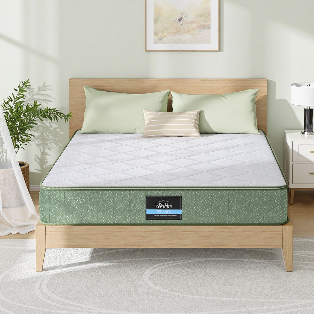 Queen25cm Memory Foam Mattress Dual Layer Zipper Cover Cool Charcoal Foam Mattresses by Giselle Bedding