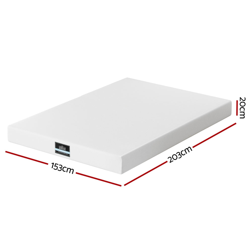 Queen 20cm Memory Foam Mattress Tea by Giselle Bedding