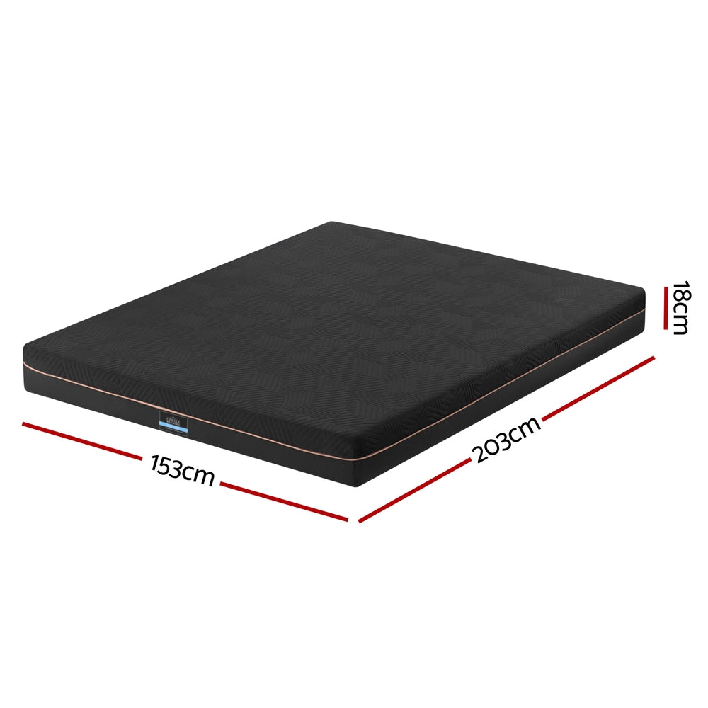 Queen18cm Memory Foam Mattress Green Tea Foam Cool Gel Foam Mattresses by Giselle Bedding