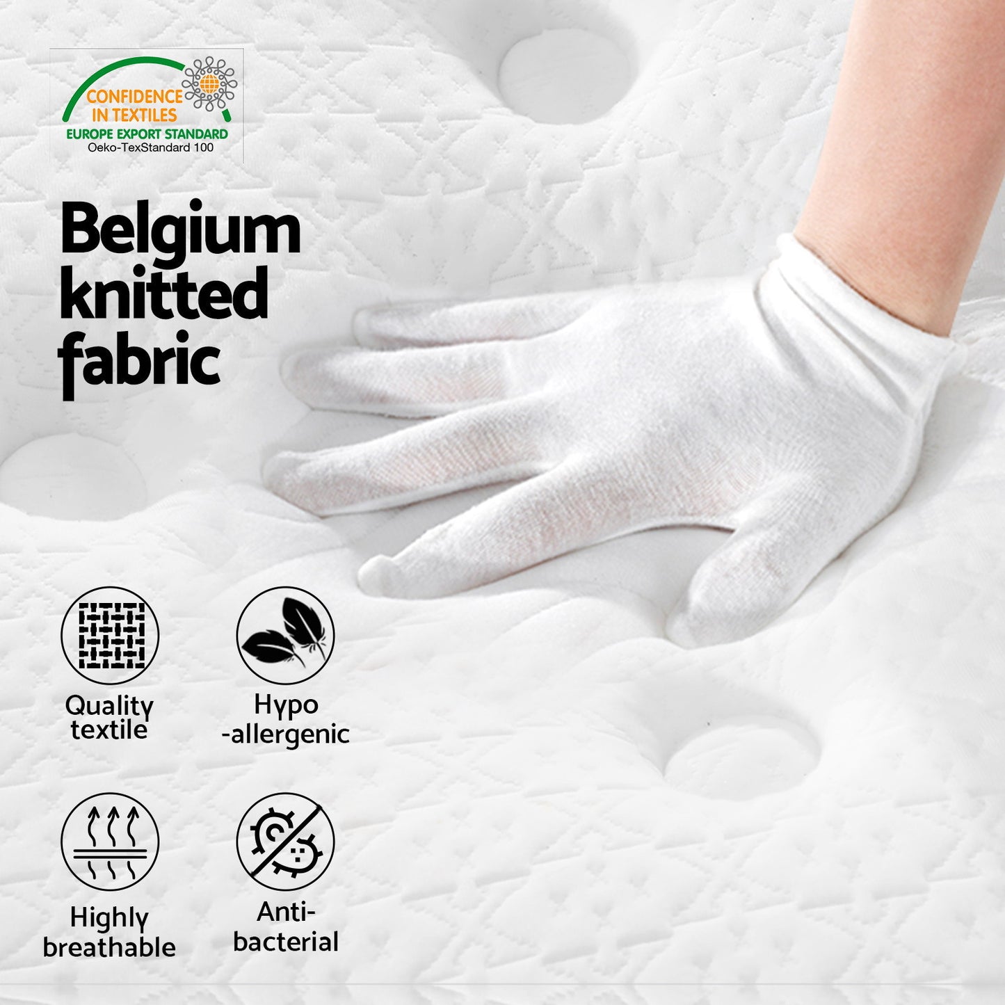 21cm Mattress Euro Top King Single by Giselle Bedding