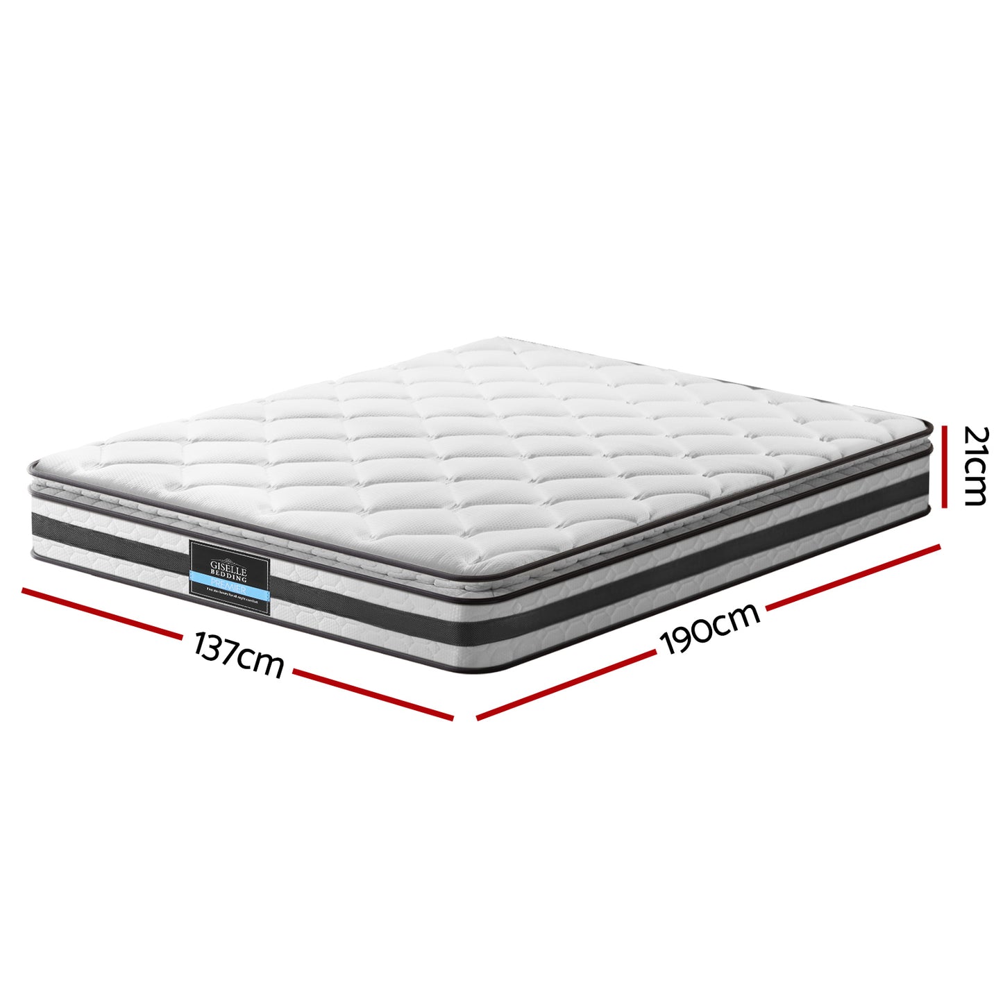 Giselle Bedding 21cm Double Mattress Pillow Top Double